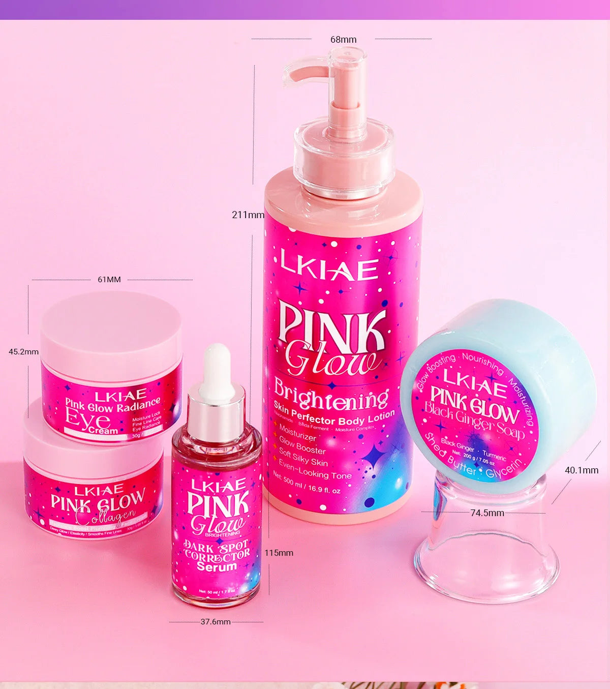 Pink Glow Skincare Set – Brightening & Hydrating Face Care Kit