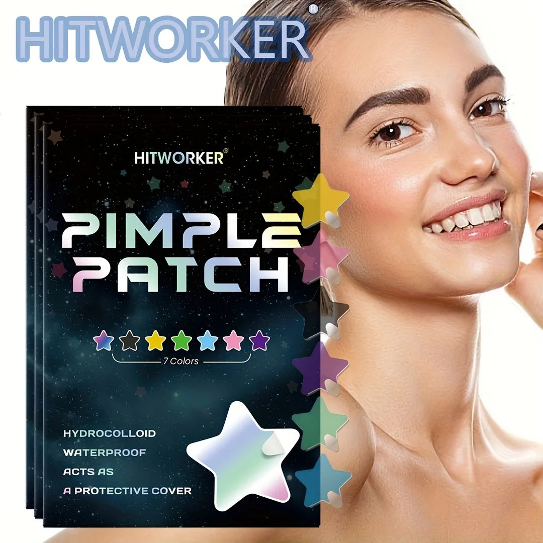 840 Patches / Pack 7 Color Star Shape Hydrocolloid Acne Pimple Patch For Covering Zits and Blemishes Invisibly Spot Sticker
