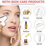 1/3PCS Ice Face Roller Stainless Steel Gua Sha Board Set Facial Massager Face Massage Roller Face Lifting Beauty Skin Care Tools