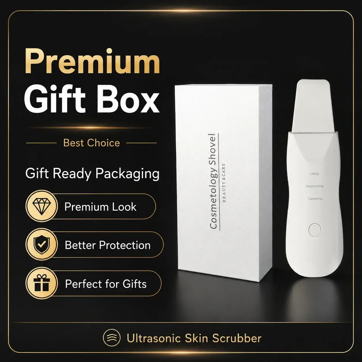 Ultrasonic Skin Scrubber – Facial Pore Cleaner & Exfoliating Device