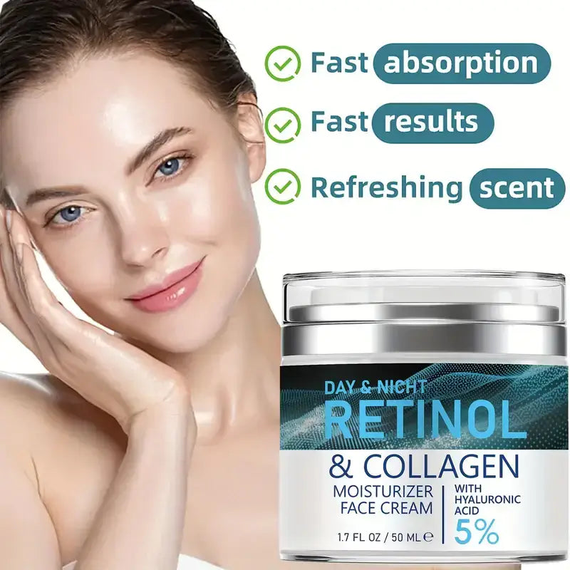 Retinol Collagen Face Cream – Fine Line & Deep Hydration Moisturizer