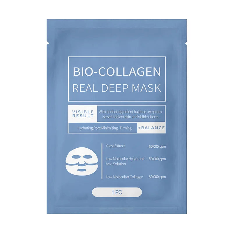 10PCS Bio Collagen Face Mask Anti Wrinkle Fade Face Fine Line Lift Firm Skin Anti-Aging Brighten SkinCare Korean Cosmetics
