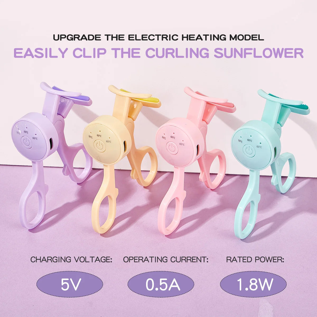 GECOMO Frameless Heated Eyelash Curler Intelligent Temperature Control Rechargeable Eyelash Long-lasting Curling Device