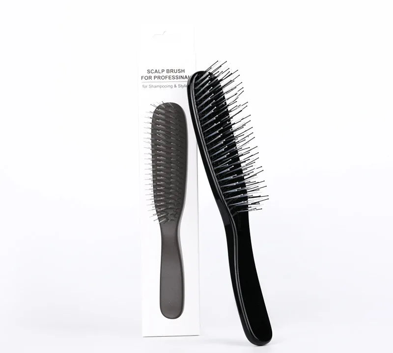 Japanese Premium Head Massager Scalp Brush Hair Massager Shampoo Brush Wet Plastic Detangling Brush Hair Cleaning Comb Rose Gold