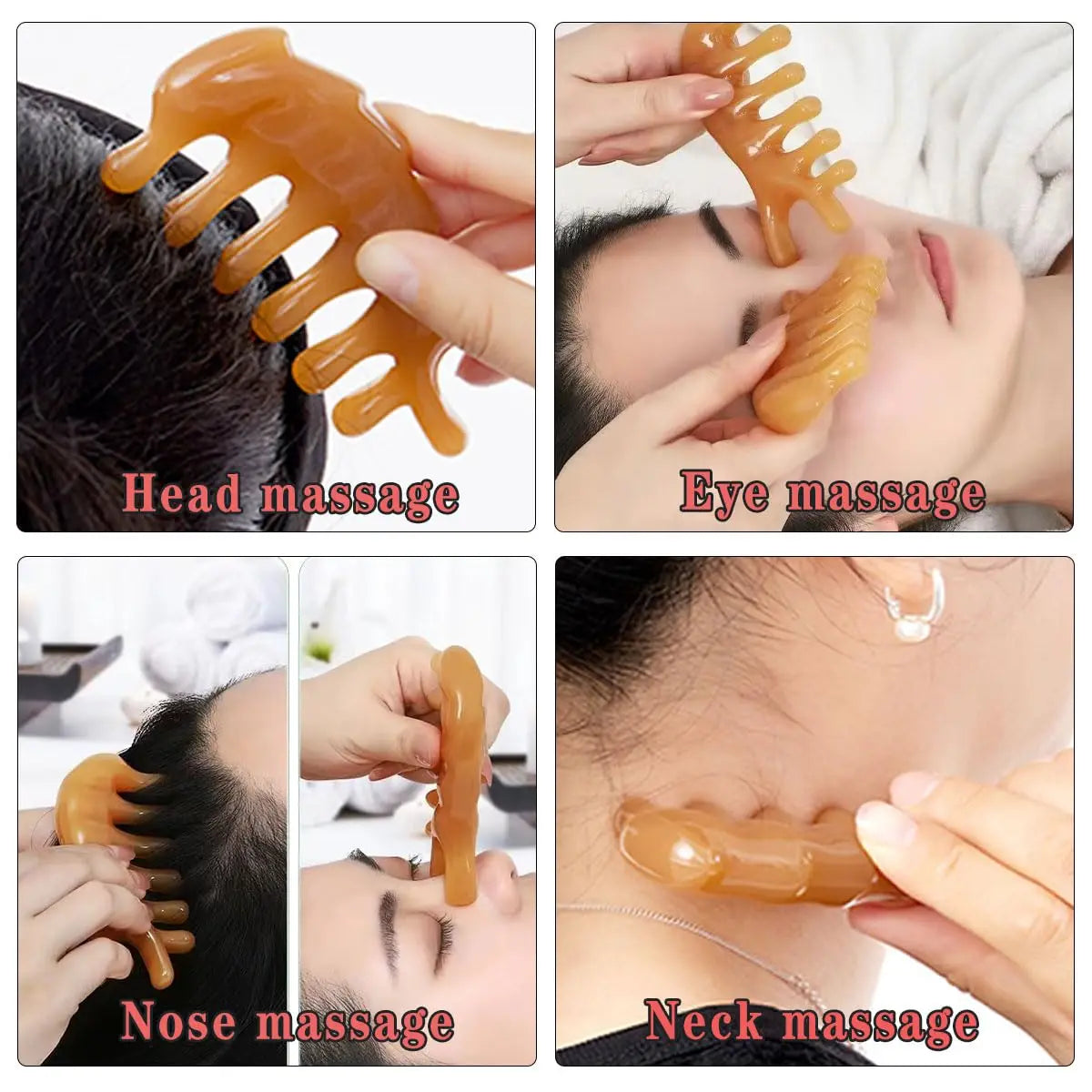 Skin Scraping Resin Guasha Massage Board Face Eye SPA Massager Plate For Neck Back Body Legs Hands Promote Blood Circulation