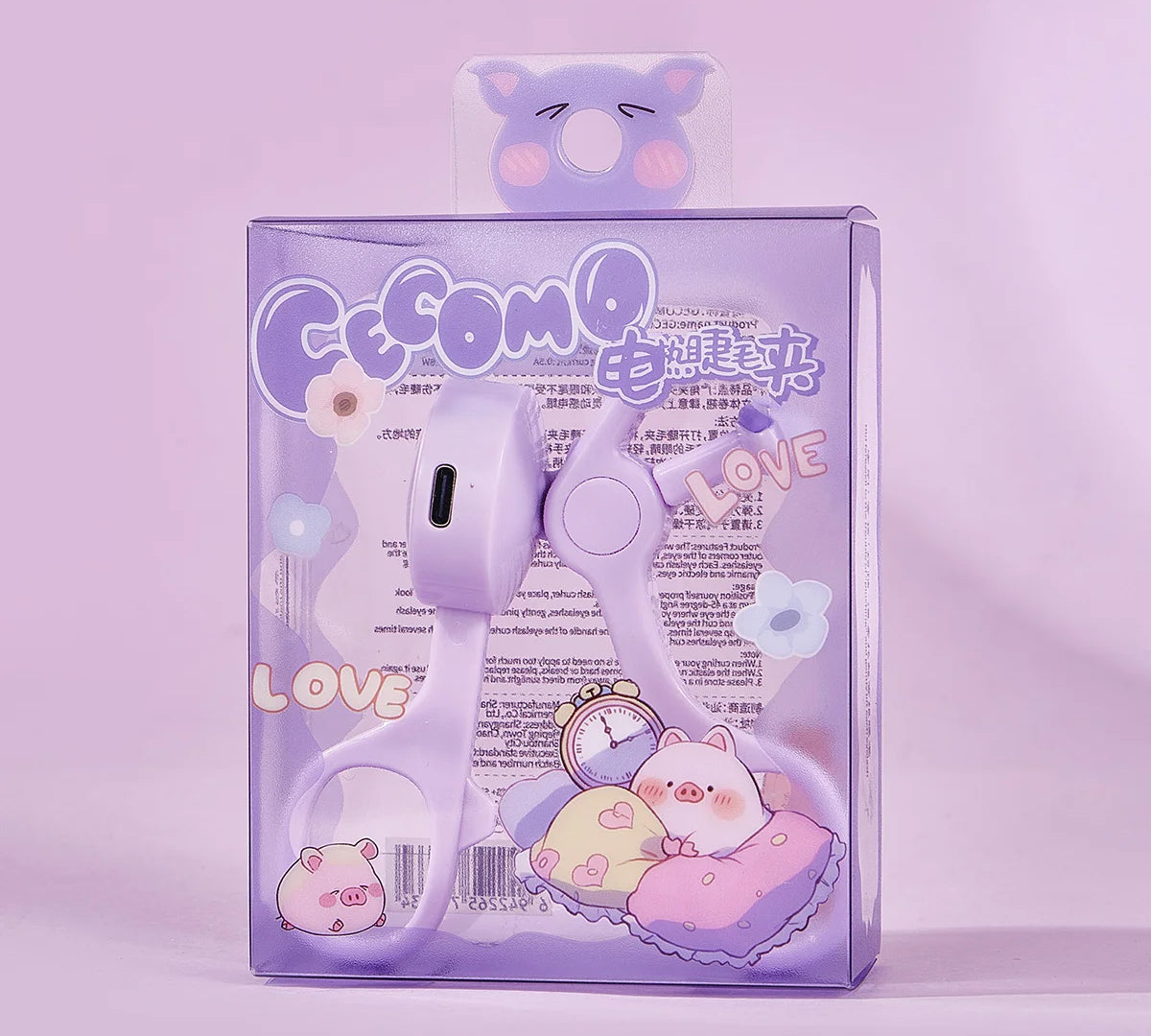 GECOMO Frameless Heated Eyelash Curler Intelligent Temperature Control Rechargeable Eyelash Long-lasting Curling Device