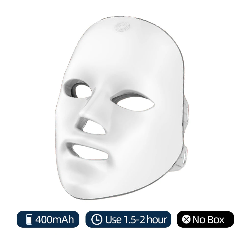 Rechargeable Facial LED Mask 7 Colors LED Photon Beauty Mask Skin Rejuvenation Home Face Lifting Whitening Skin Care Beauty Mask