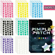 840 Patches / Pack 7 Color Star Shape Hydrocolloid Acne Pimple Patch For Covering Zits and Blemishes Invisibly Spot Sticker