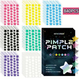840 Patches / Pack 7 Color Star Shape Hydrocolloid Acne Pimple Patch For Covering Zits and Blemishes Invisibly Spot Sticker
