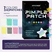 840 Patches / Pack 7 Color Star Shape Hydrocolloid Acne Pimple Patch For Covering Zits and Blemishes Invisibly Spot Sticker