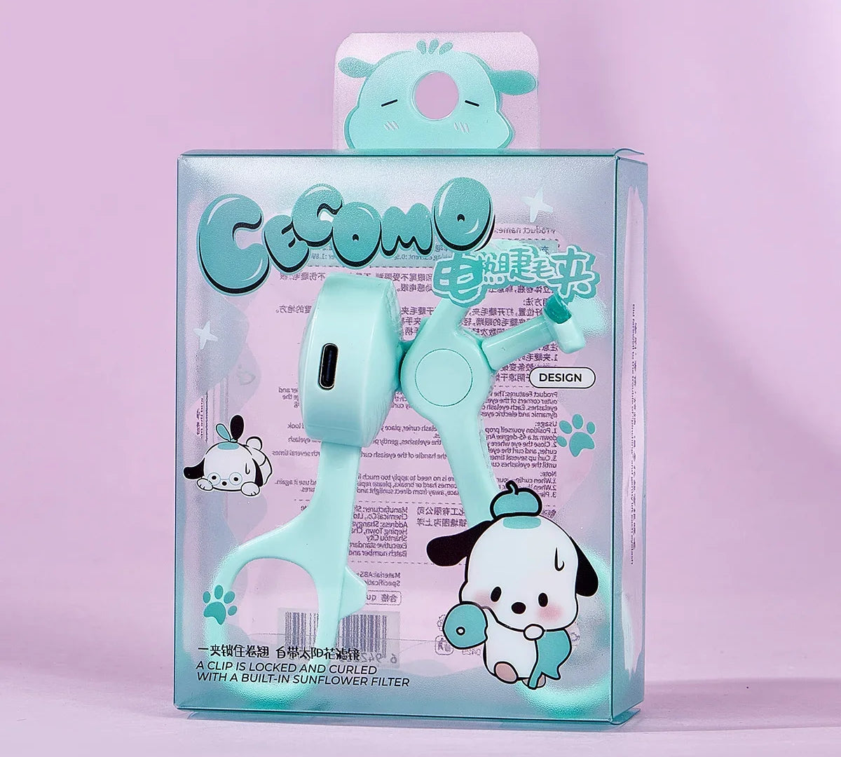 GECOMO Frameless Heated Eyelash Curler Intelligent Temperature Control Rechargeable Eyelash Long-lasting Curling Device